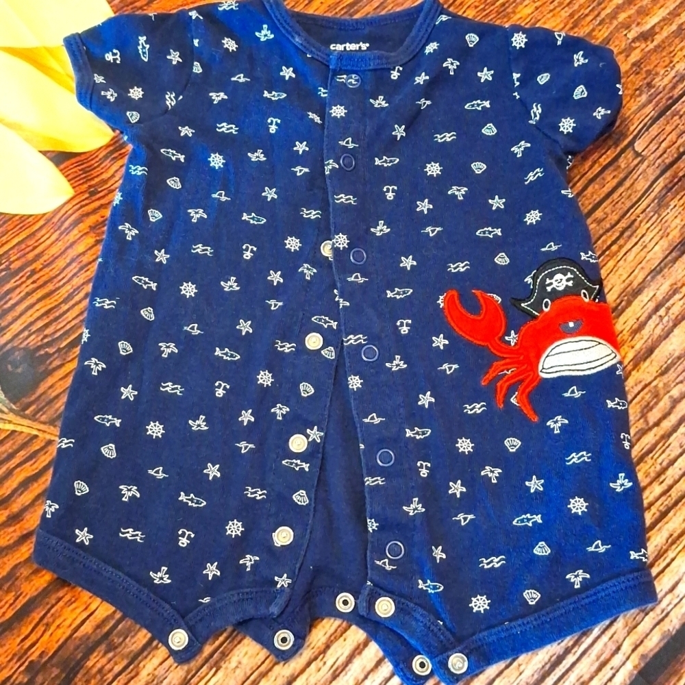 CARTER'S 3 MONTH BOYS ROMPER BLUE
